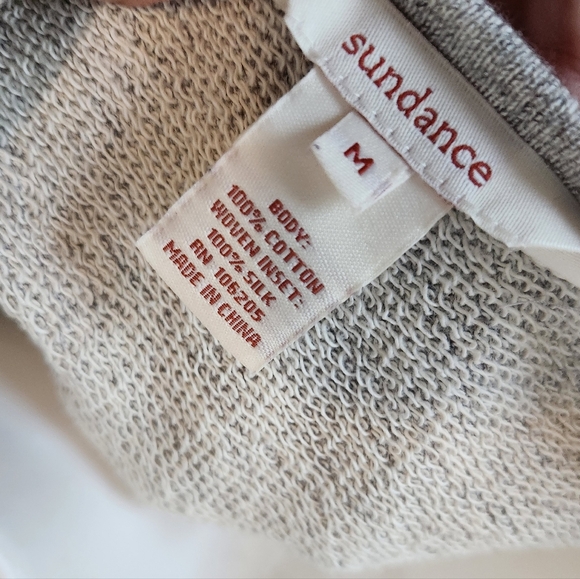 Sundance Colorblock Silk Woven Inset Longsleeve Top Size M Excellent Condition - Picture 2 of 8